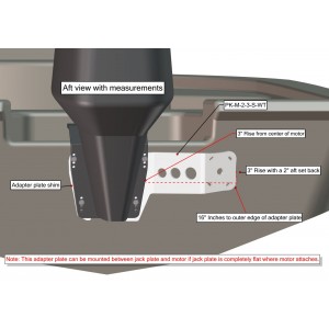 Between JP/Motor or Transom/Motor 2" Setback, 3" Rise, Starboard Side, White